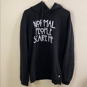 Black Graphic Hoodie with Bold Statement